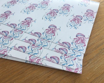 Jellyfish Wrapping Paper / Aquatic Gift Wrap