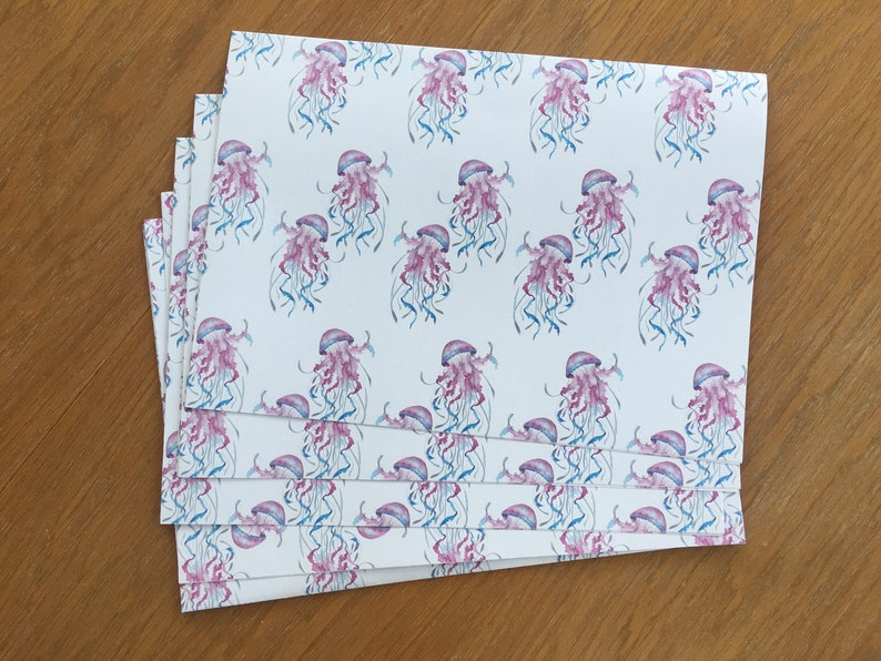 Jellyfish Wrapping Paper / Aquatic Gift Wrap Etsy