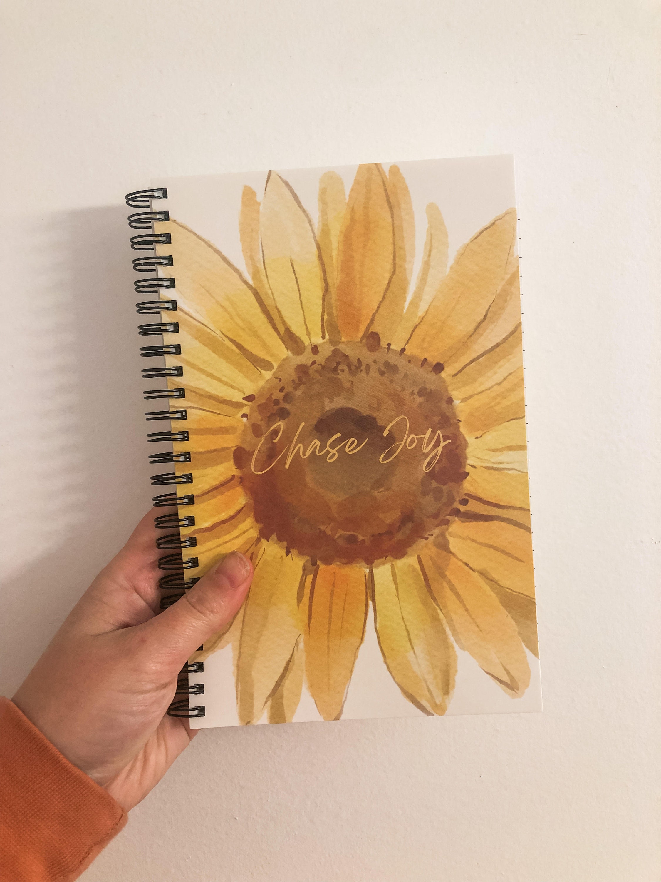 Chase Joy Spiral Notebook, Sunflower Journal, Lined Notebook - Etsy