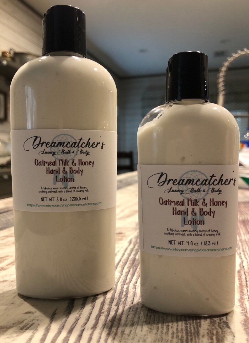 Oatmeal Milk Honey Hand & Body Lotion Lotion Handmade Etsy