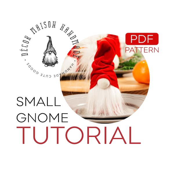 PDF Gnome | Mini Gnome DIY Tutorial | Instant Download PDF | Craft Sewing Pattern | Easy Instructions | Step by Step Tutorial