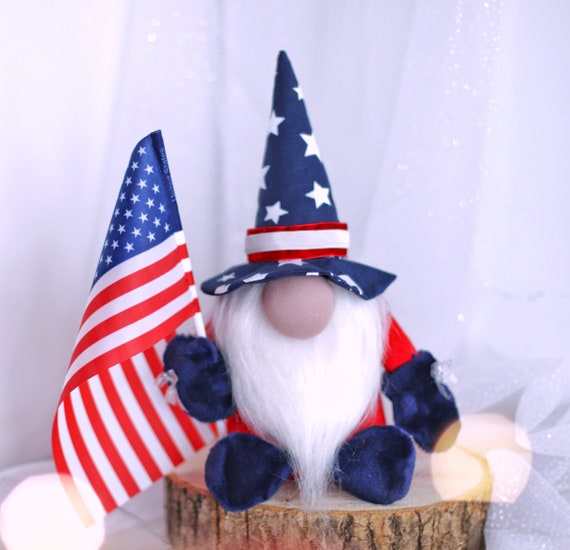 Patriotic Gnome 4th July Gnome American Flag Tiered Tray - Etsy