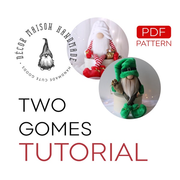 Gnomes pattern , christmas gnomes sewing pattern PDF swedish tomte st patricks day décor mothers day diy gift tutorial holiday diy