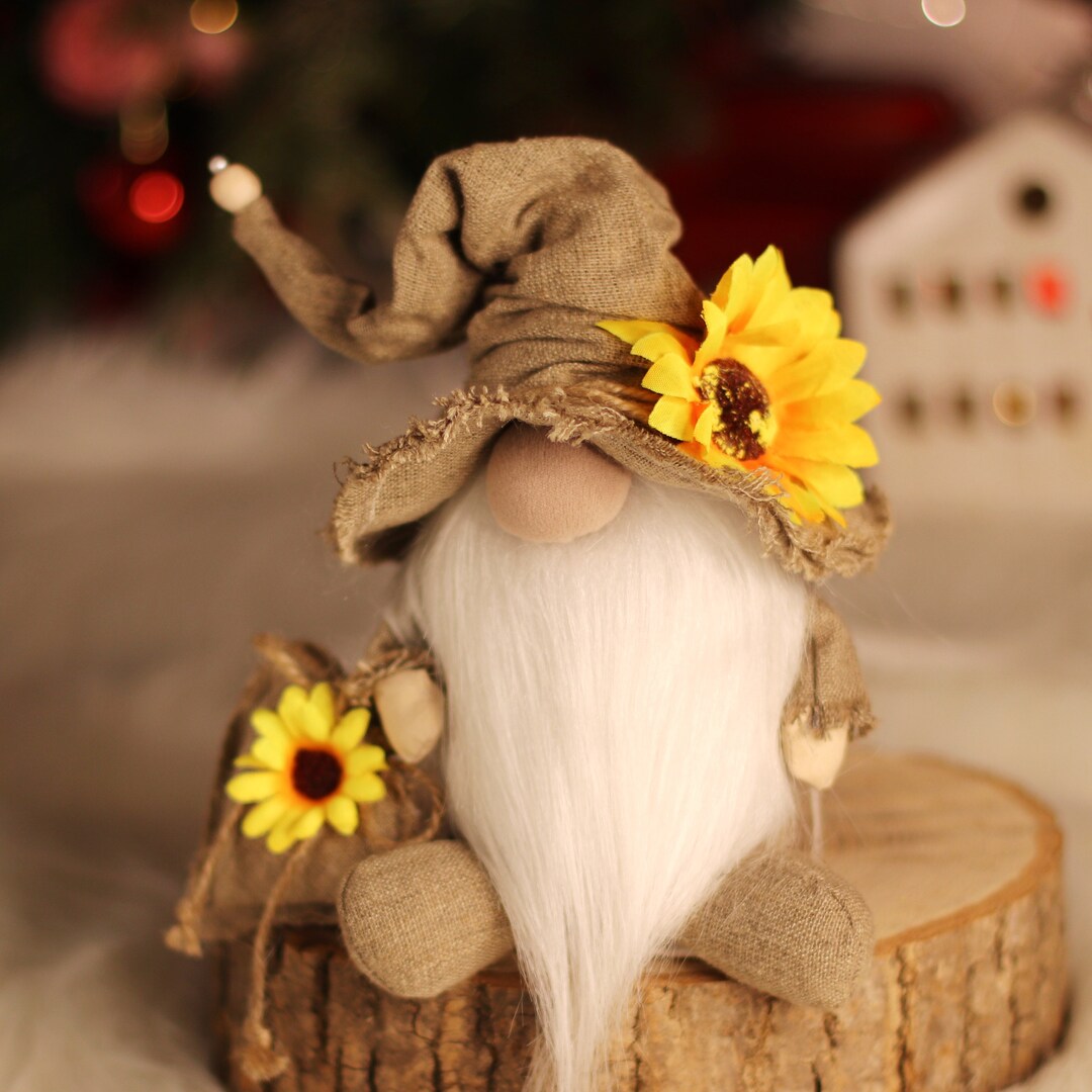 Sunflower Gnome , Summer Gnome , Kitchen Decor, Home Decor Etsy