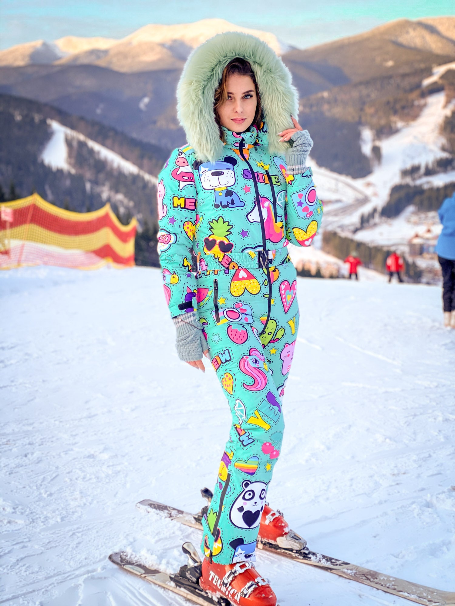 Women Ski jumpsuit Ski overall bright Ski jumpsuit Ski Winter Etsy