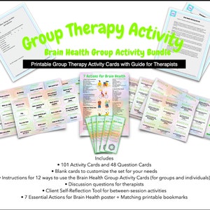 Brain Health Group Therapy Activity Bundle
