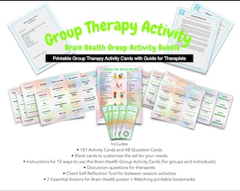 Gehirn-Gesundheits-Gruppentherapie-Aktivitätenpaket