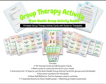 Brain Health Group Therapy Activity Bundle