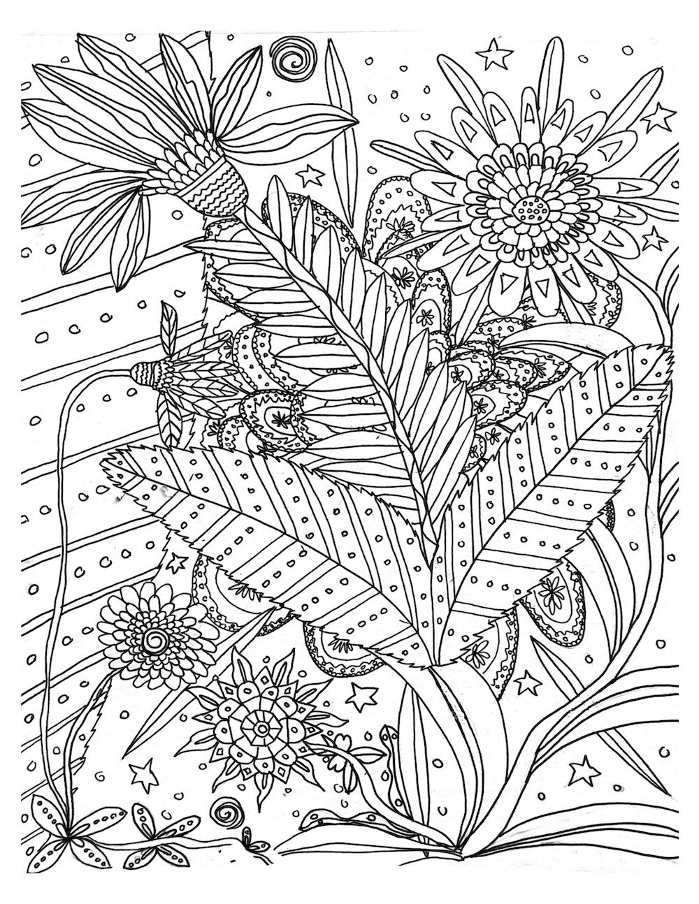 Adult Coloring Pages Small Set Original Art Free Form Design | Etsy