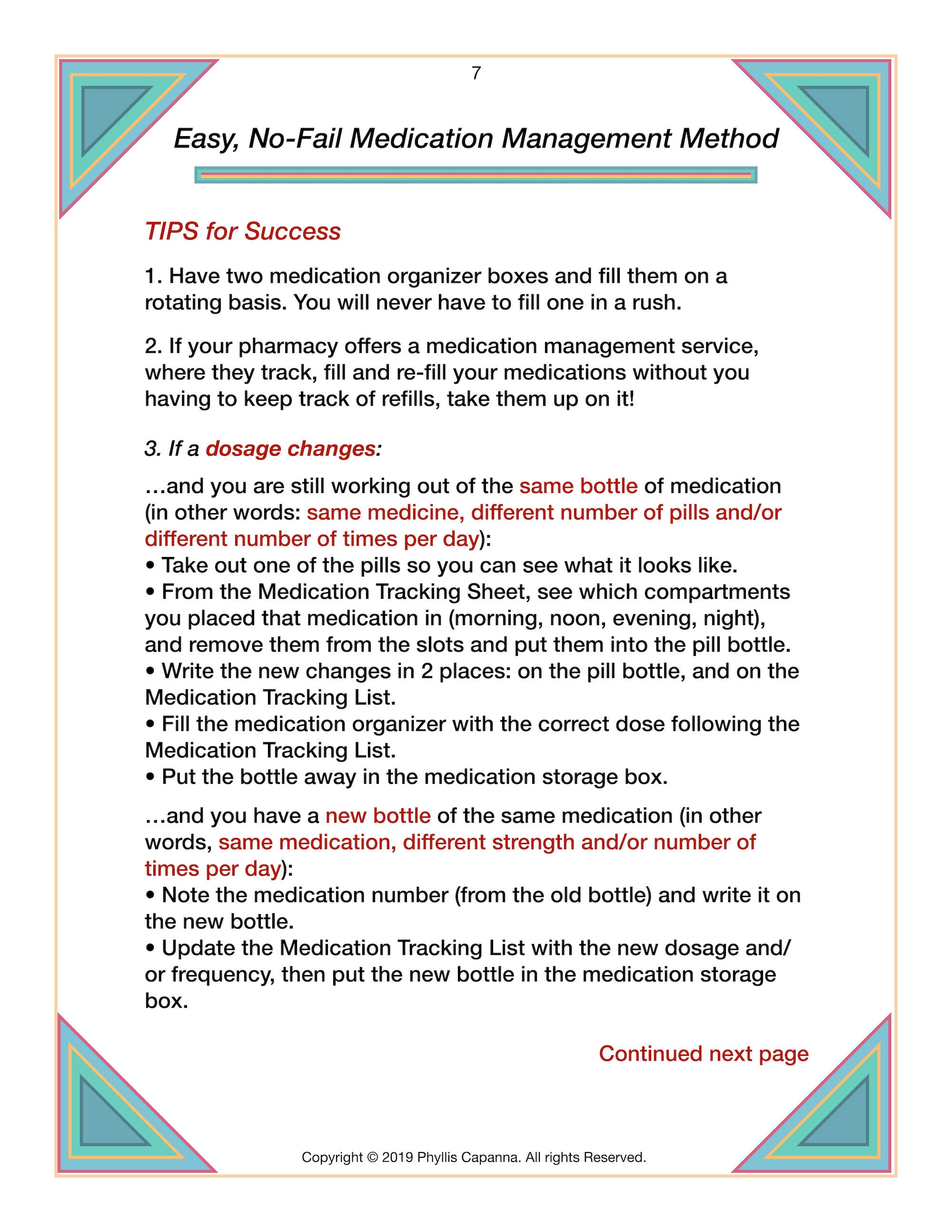 Easy No-fail Medication Management Method Planner System for Busy ...