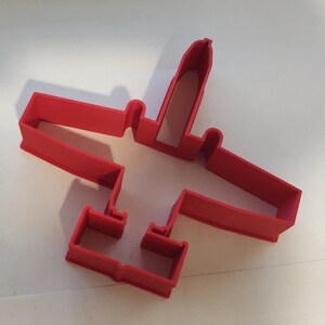 Cookie Cutter A-10 Warthog 3D printed - USAF- Red ABS