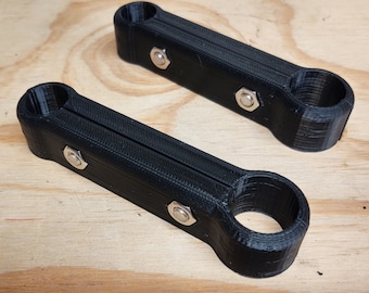 Tiki Torch Railing Mount: 3/4" Pole Clamp Kit - Black ABS