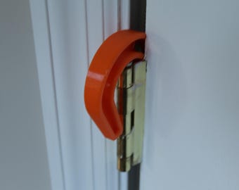 TPU Door Stop 3-Pack: Tactical Wedge with Paracord Holes - Bright Orange