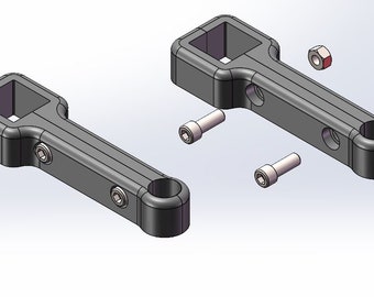Tiki Torch Deck Railing Mount: 7/8" Pole Clamp, 1.125" Square Baluster - Black ABS