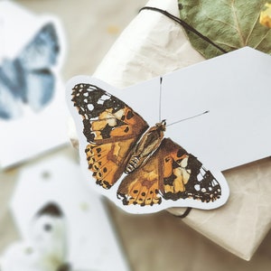 Set van 8 vlindercadeaukaartjes - direct downloaden