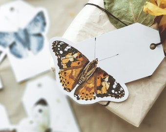 Set von 8 Schmetterling Geschenkanhänger - Instant Download