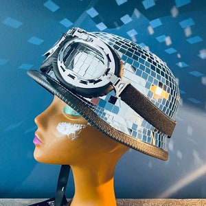 Disco ball Military Helmet + goggles