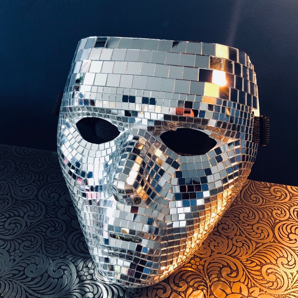 Maskerade Festival Disco Ball Gesichtsmaske. SCHNELLE LIEFERUNG