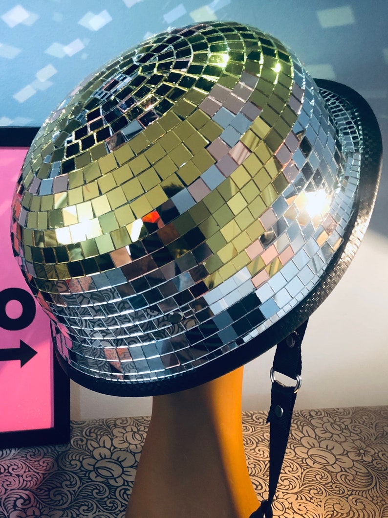 Military Goldie Disco ball Helmet with UV goggles Medium Etsy