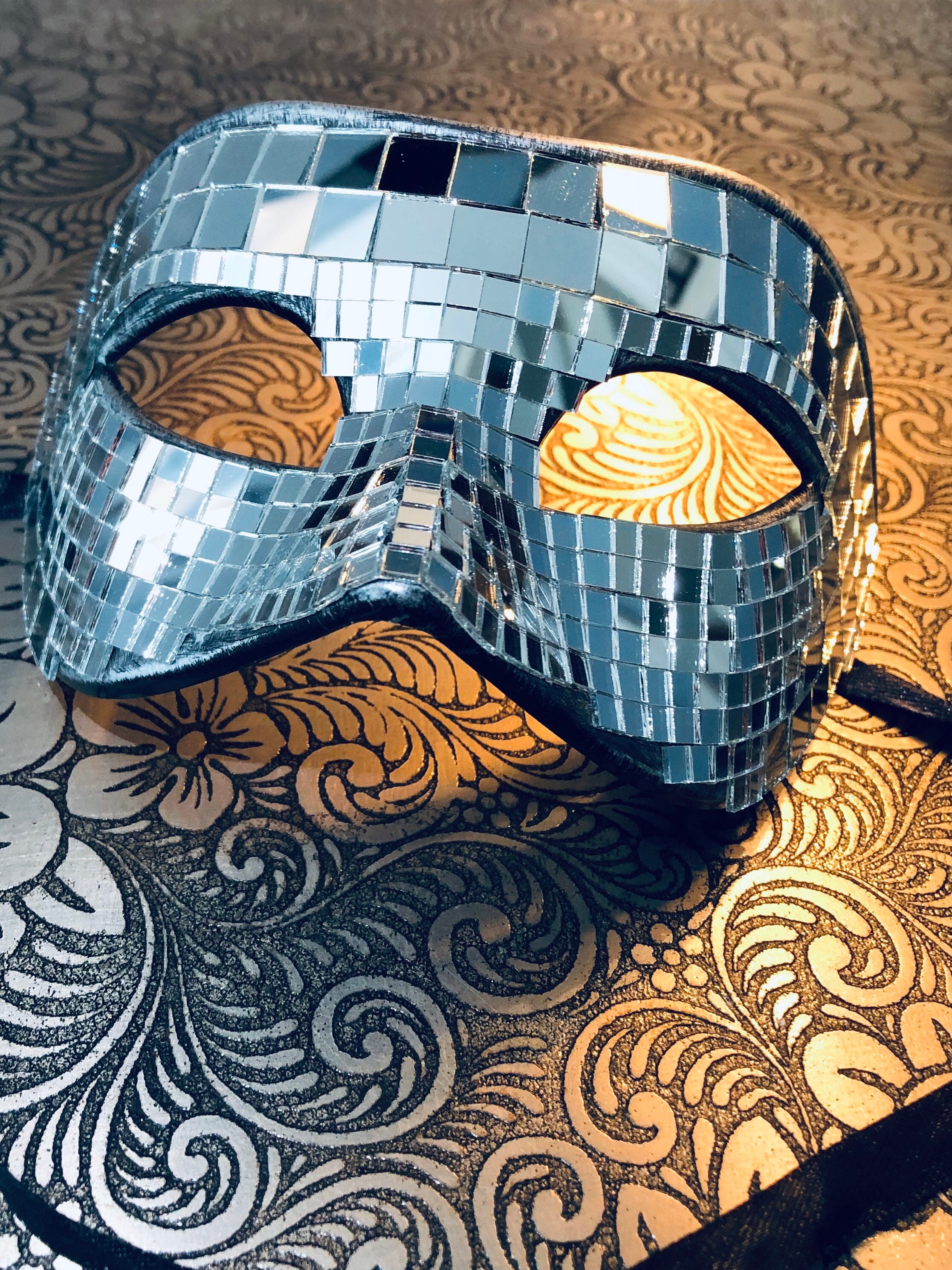 Masquerade Mirror Mask. Disco Ball Costume. Quick Delivery Etsy