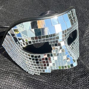 Masquerade Mirror Eye Mask - in a choice of three colours. HANDMADE by DISCO2DISCO