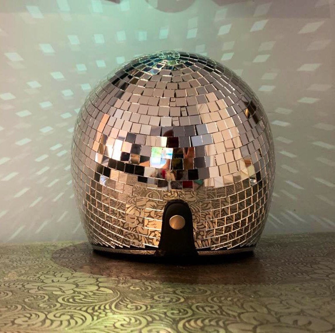 Disco ball Helmet with Retractable Visor QUICK DELIVERY Etsy