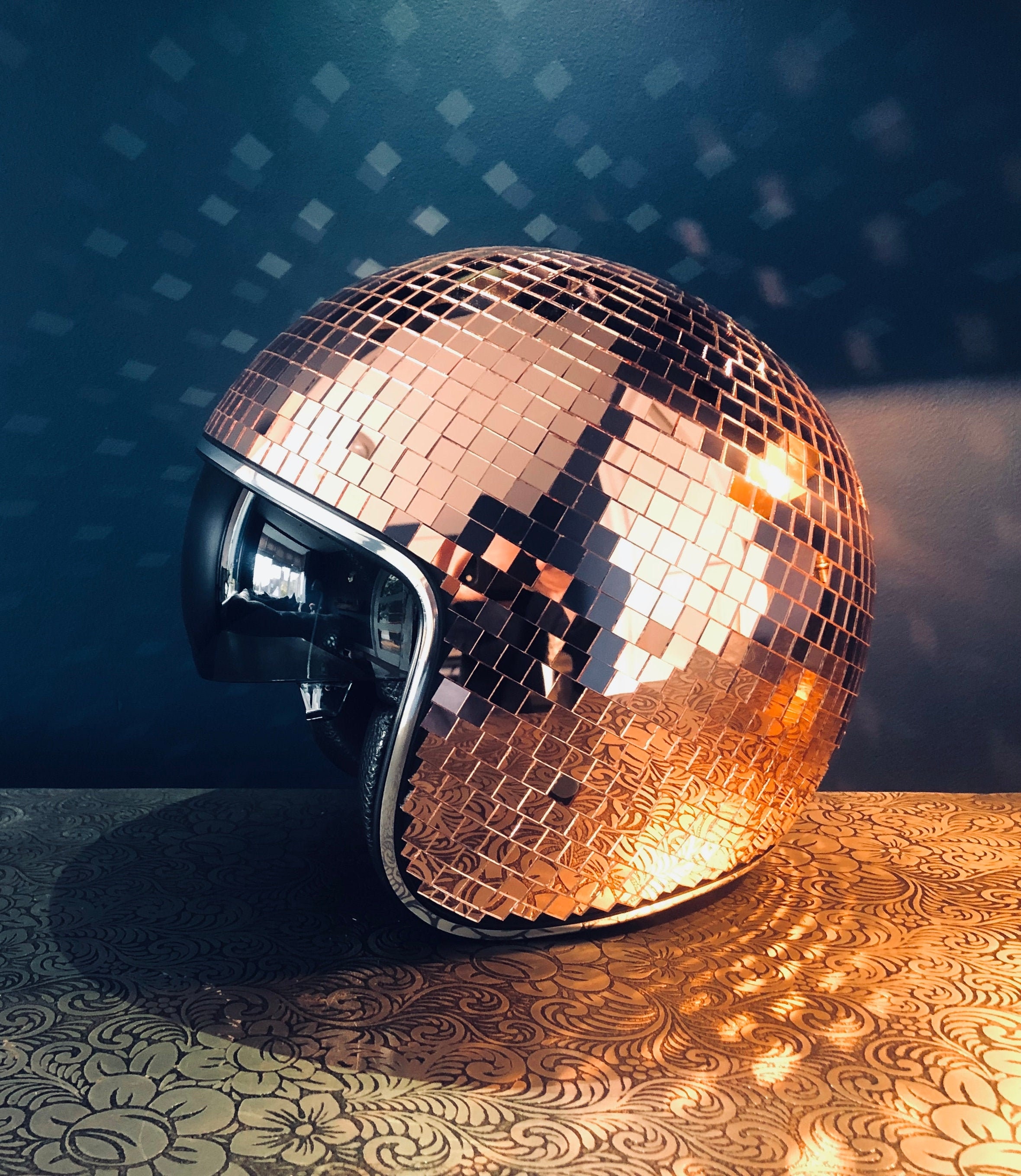 Rose gold sale motorcycle helmet