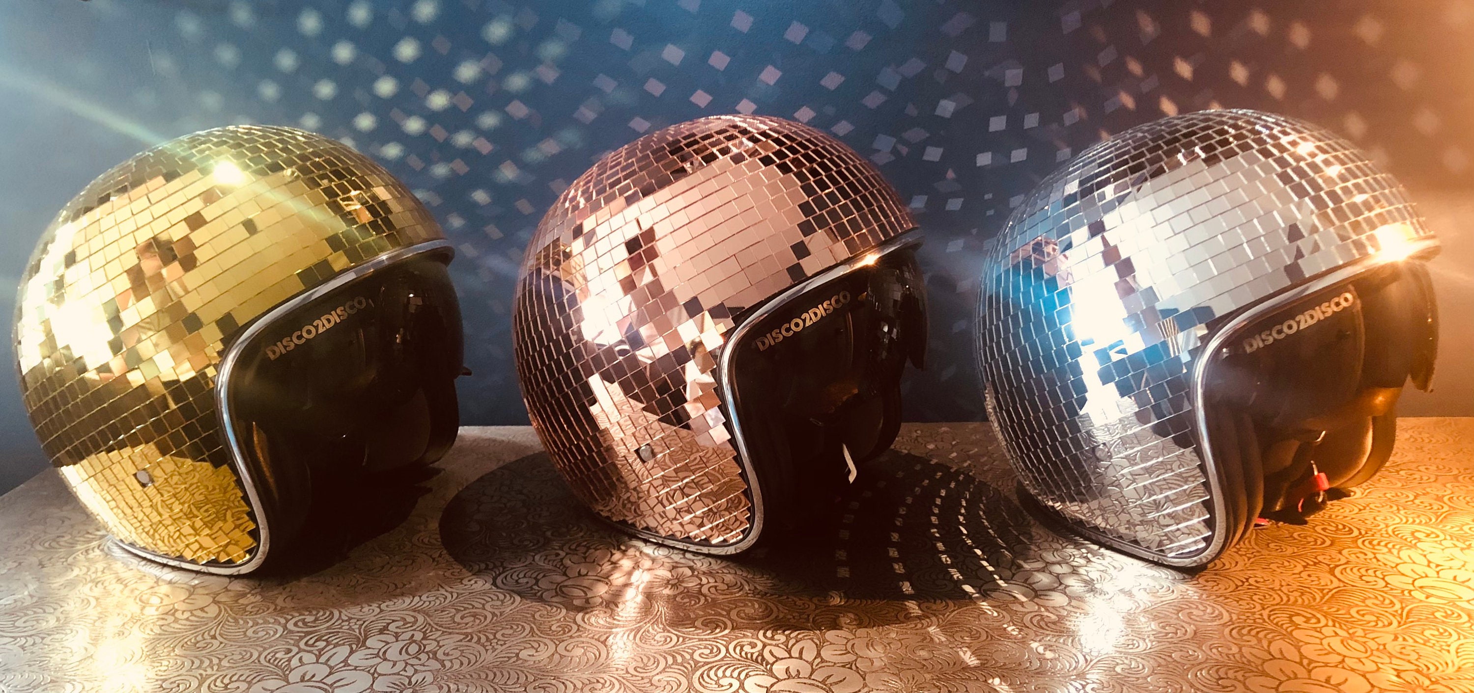 Kanayu 2 Pcs Disco Ball Helmet