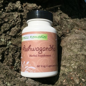 Capsules végétaliennes en poudre d'Ashwagandha, 100% pure biologique, vente au détail et en gros