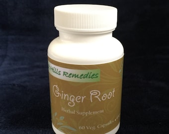 Organic Ginger Root Powder Vegan Capsules, Retail & Wholesale