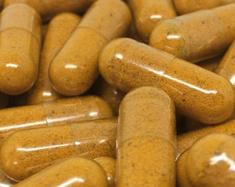 Turmeric and Black Pepper Vegan Capsules, 100% Pure Organic Ingredients
