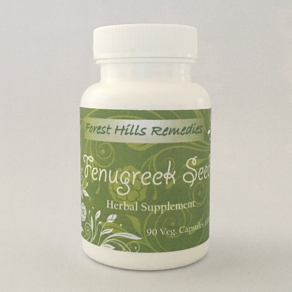 100% Pure Organic Fenugreek Seed Vegan Capsules, Retail and Wholesale