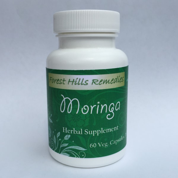 Moringa Leaf Powder Vegan Capsules, 500 mg Each, Organic Ingredients, Different Counts Available, Wholesale available