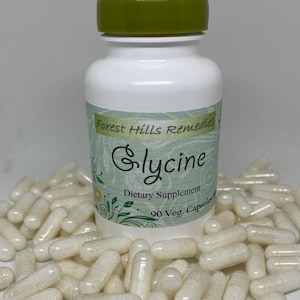Glycine Vegan Capsule, 800 mg, Retail and Bulk, Free Shipping