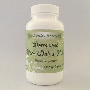 Black Walnut Hulls and Wormwood, Vegan Vegetarian Capsule, Different Counts, Bulk and Wholesale is available