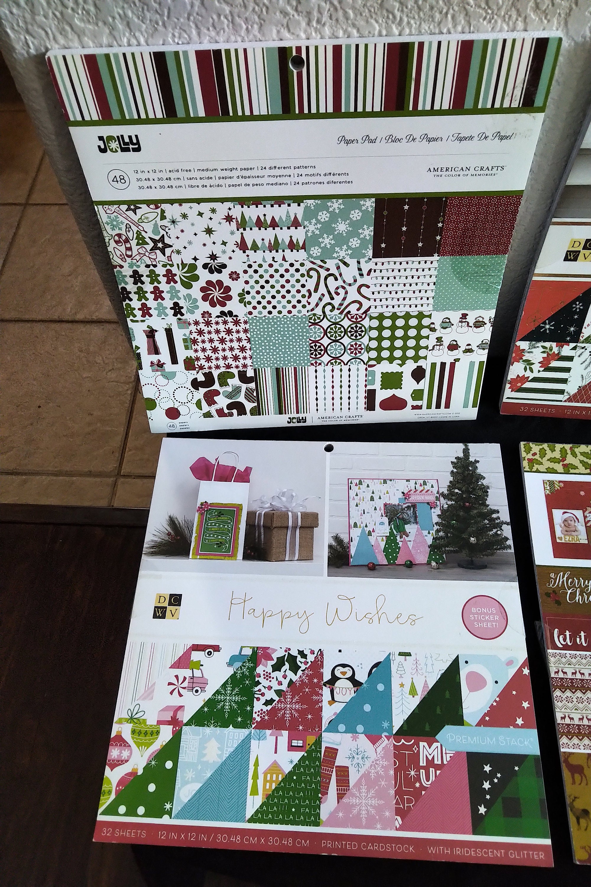 Lot of 4 Christmas Paper Pads 12 x 12 Various See Etsy