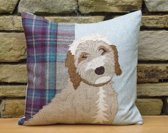 SAMPLE SALE!!!  Cockapoo Cushion/Pillow, Cockapoo Portrait Cushion/Pillow  Only 1 available