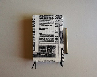 Double Notebook, Hardcover notebook, A5 notebook, Newspaper design