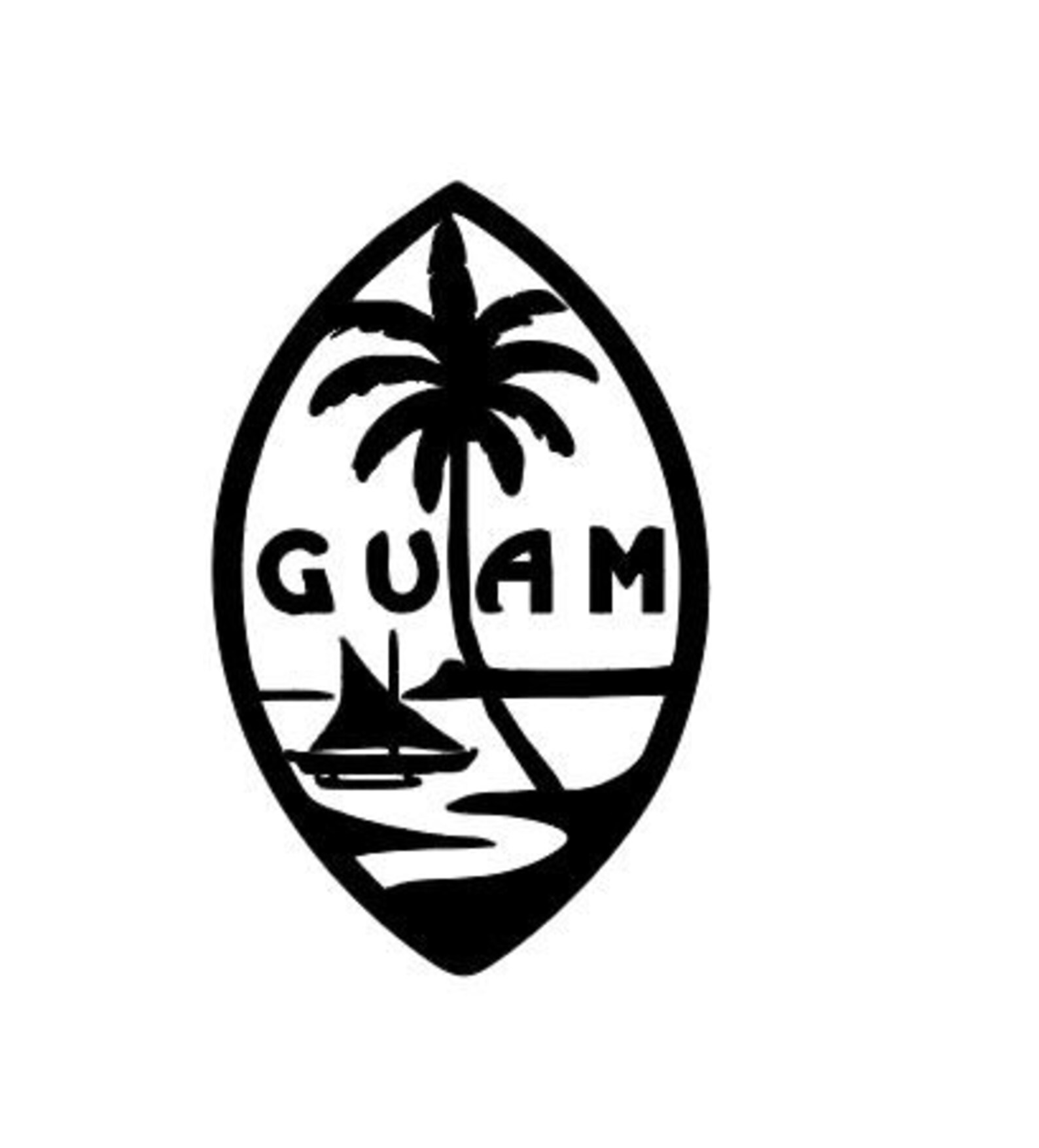 Guam Vinyl Decals Etsy