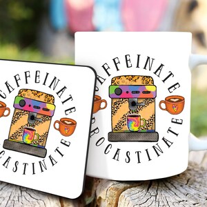 Coffee Lover, Tea Lover, Mug and Coaster Set, Quick Gift, Gift Set
