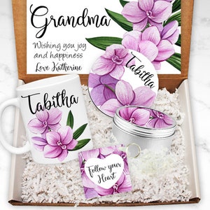 Grandma Gift Basket, Grandmother Gift Box, Personalized Birthday Gifts, Personalized Mug, Gift For Her, Birthday Gift Box, Send a Gift Box