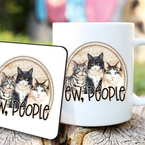 Women And Cats Mug, Cat Mug, New Pet Gift, Funny Mug, Cat Lover, Coffee Lover, Tea Lover, Mug and Coaster Set, Quick Gift, Cat mom, Gift Set