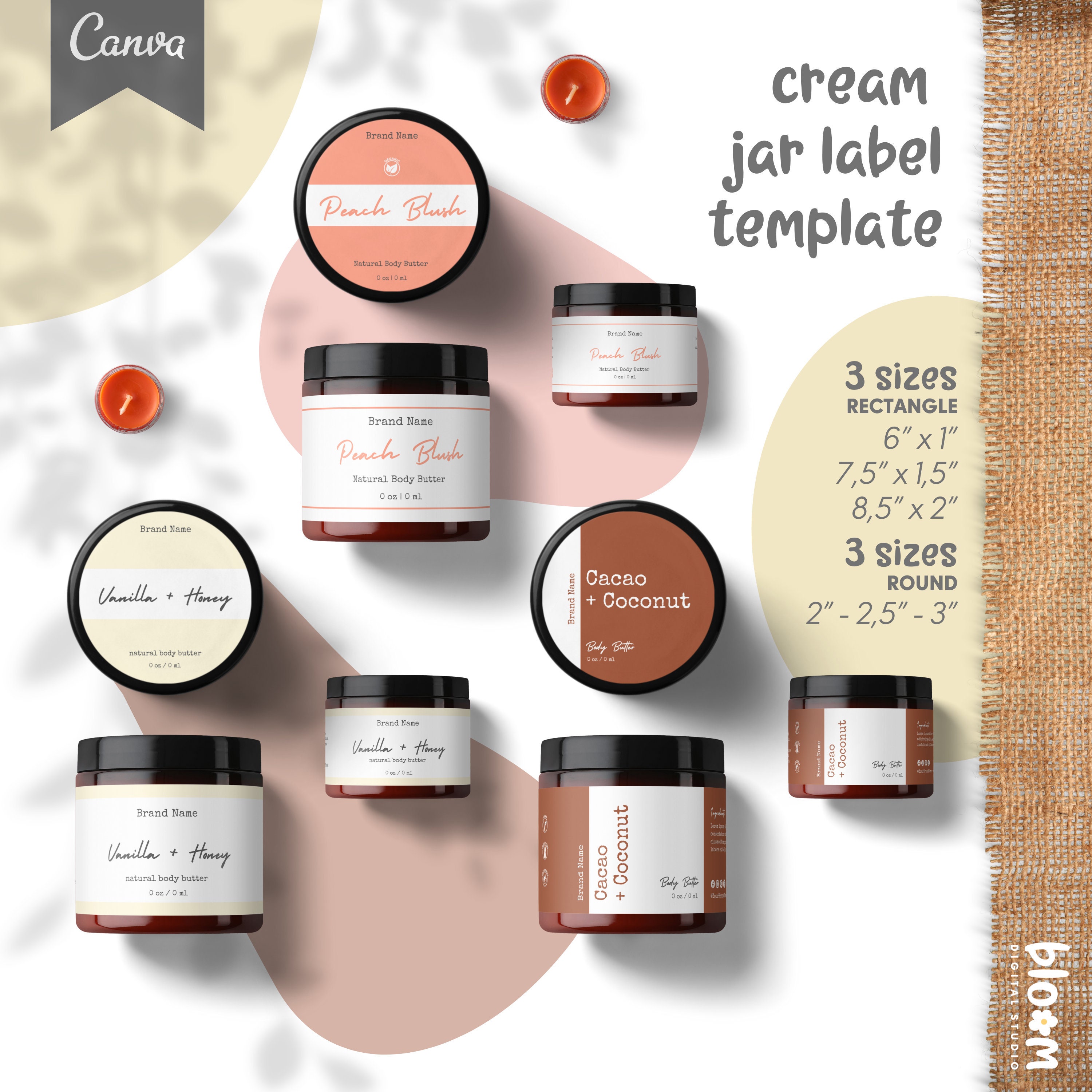 2oz Jar Label Product Label Template Cosmetic Labels Etsy 2oz-jar-label-product-label-template-cosmetic-labels-etsy