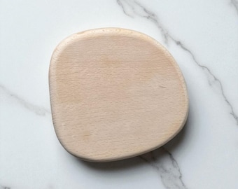SMALL PEBBLE BOARD Handmade Rock Themed Wood Cutting Board, Unfinished, Novelty, Modern, Kitchenware, Unique, Beech, Food-safe