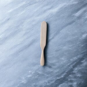 MINI CHARCUTERIE SPURTLE Handmade Wood Spurtle, Soft Cheese Spreader, Jam Spoon, Novelty, Modern, Kitchenware, Unique, Beech