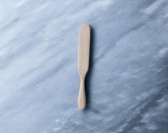MINI CHARCUTERIE SPURTLE Handmade Wood Spurtle, Soft Cheese Spreader, Jam Spoon, Novelty, Modern, Kitchenware, Unique, Beech