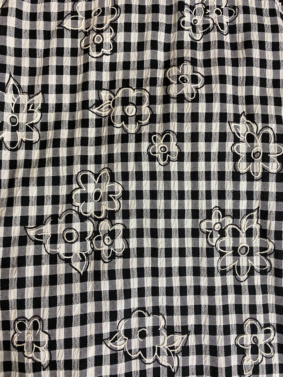 Vintage 90s All That Jazz Gingham W Daisies Dress Etsy