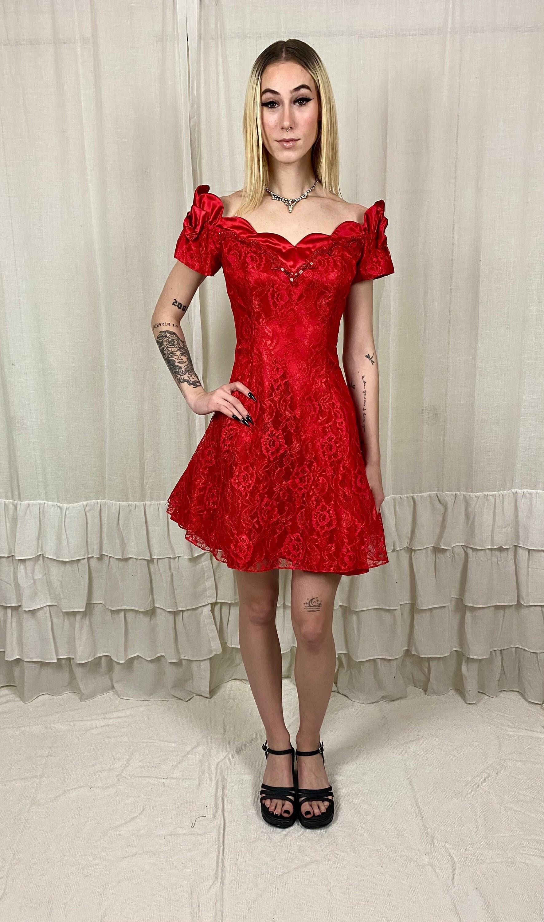 red lace off the shoulder mini dress Burgundy Lace Off Shoulder Short Prom Dress, Lace Burgundy Homecoming Dresses US 8 / Burgundy
