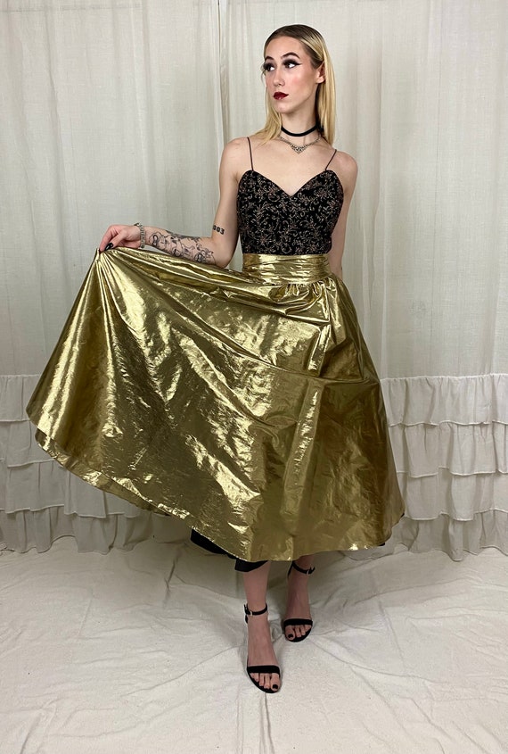 Vintage 90’s Gold Lame and Velvet with Glitter Par