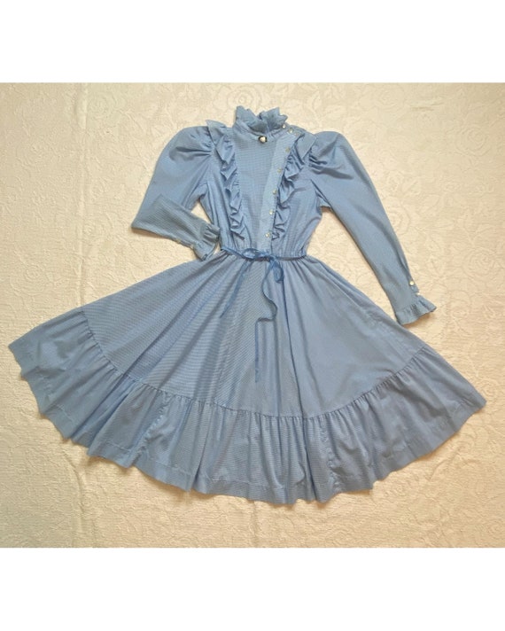 Vintage 70’s Gingham Prairie Edwardian Dress